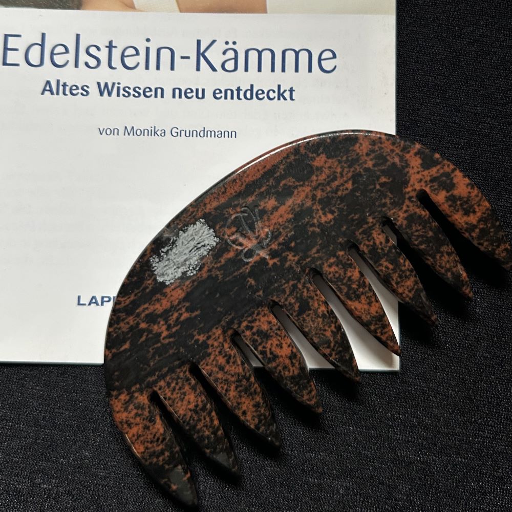 Edelsteinkamm Mahagoni Obsidian B-Ware Edelsteinkamm Mahagoni Obsidian B-Ware