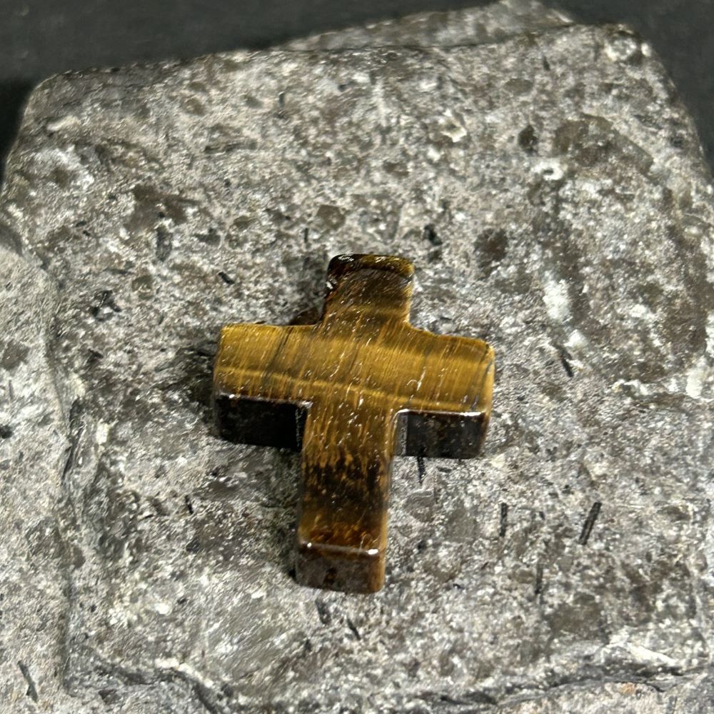 Kreuz Anhänger Tigerauge  Kreuz Anhänger Tigerauge