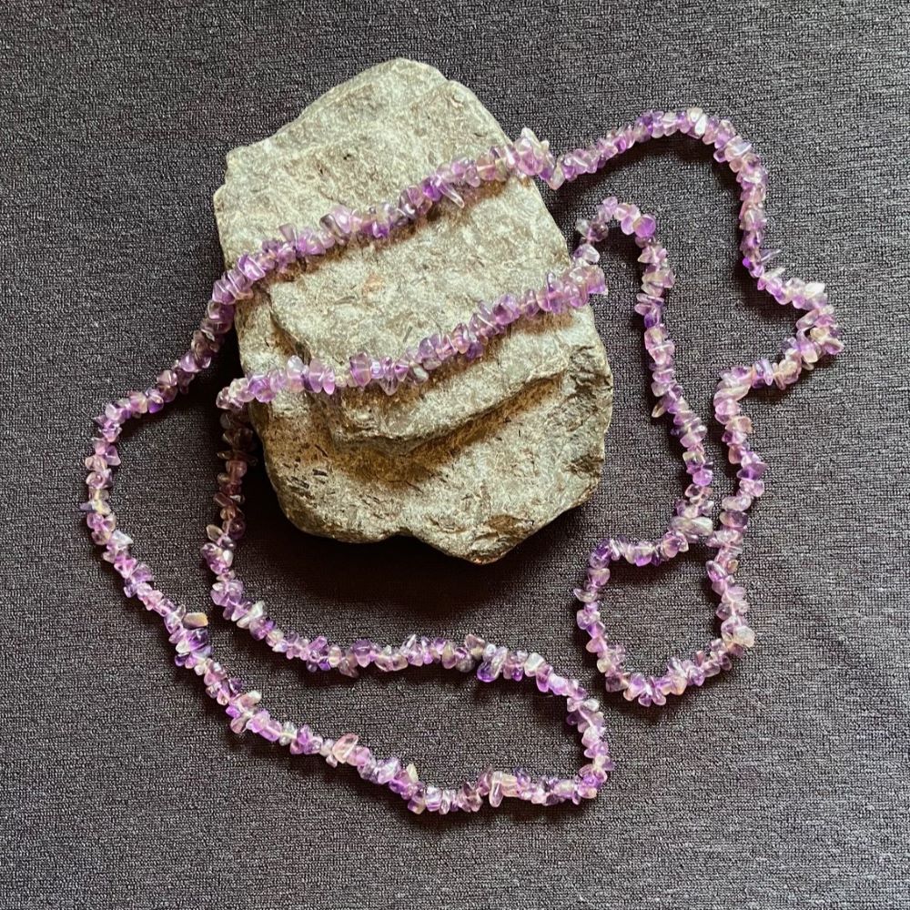 Amethyst Splitterkette endlos Amethyst Splitterkette endlos