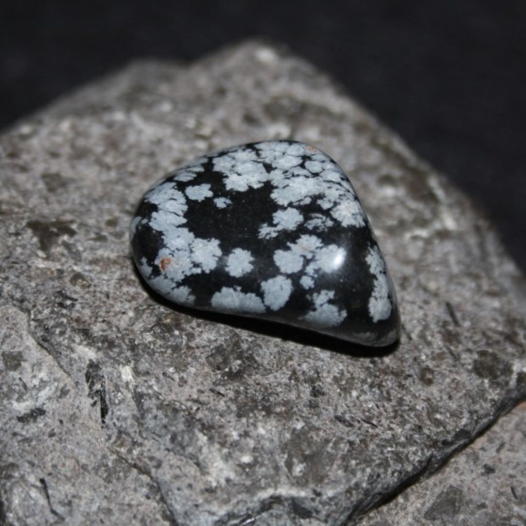 Schneeflockenobsidian Trommelstein