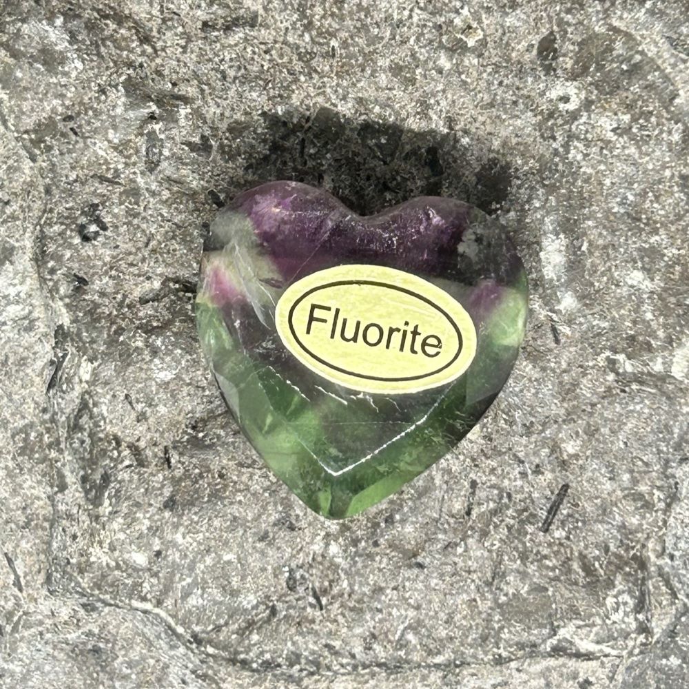 Fluorit Herz Anhänger facettierter Fluorit Herz Anhänger