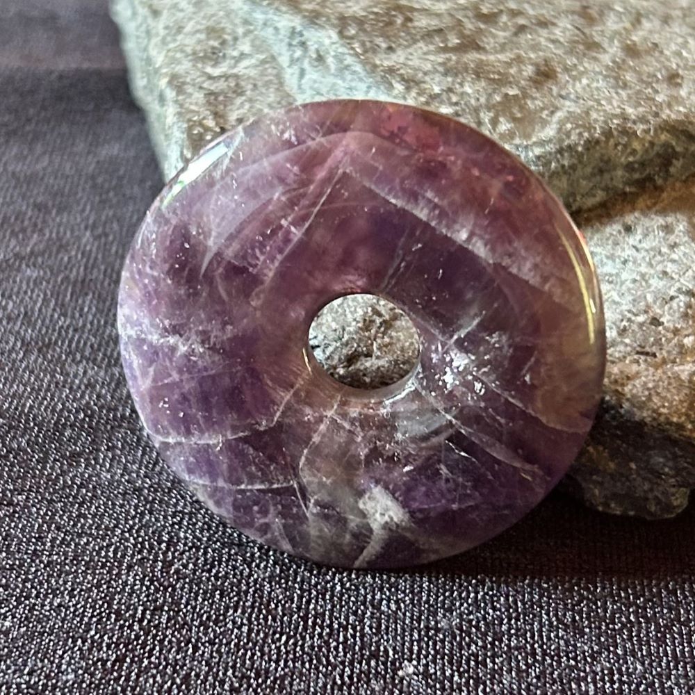 Amethyst Donut Anhänger 4 cm