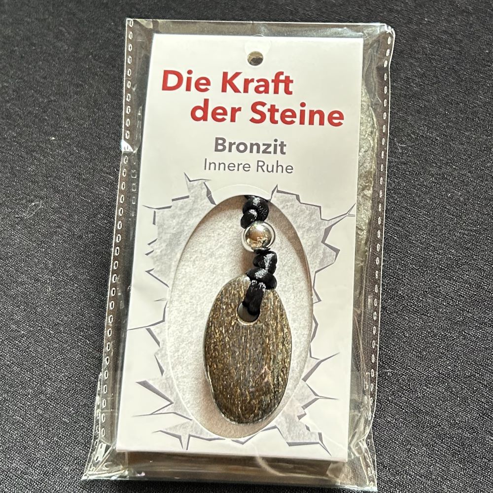 Kraftstein Anhänger Bronzit Kraftstein Anhänger Bronzit
