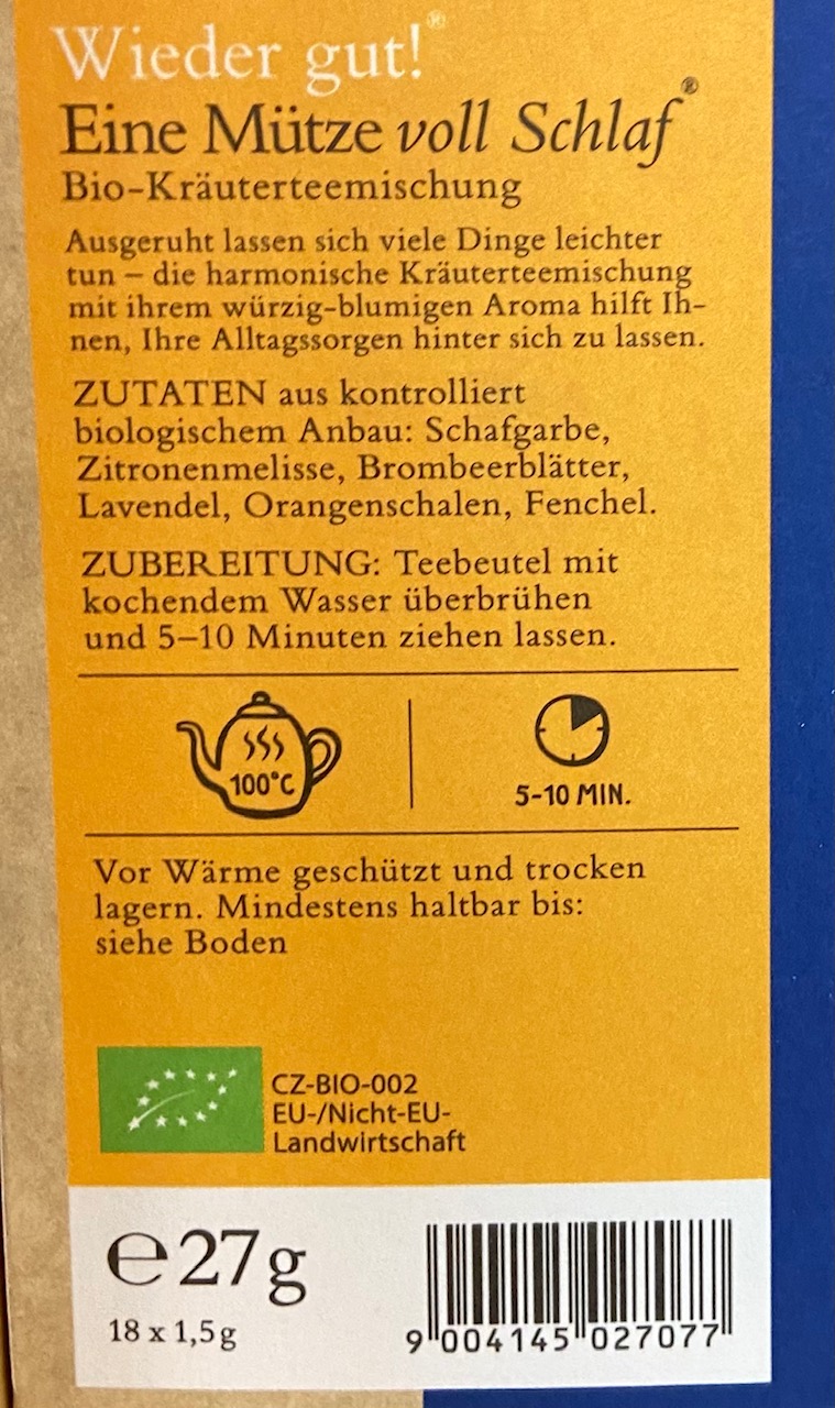 Kräutertee Schlaf