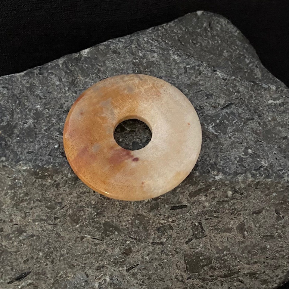 Versteinertes Holz Donut Anhänger