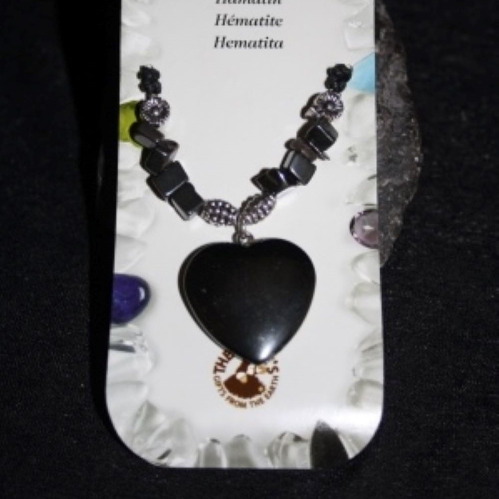 haematit-herz-collier Hämatit Herz Collier