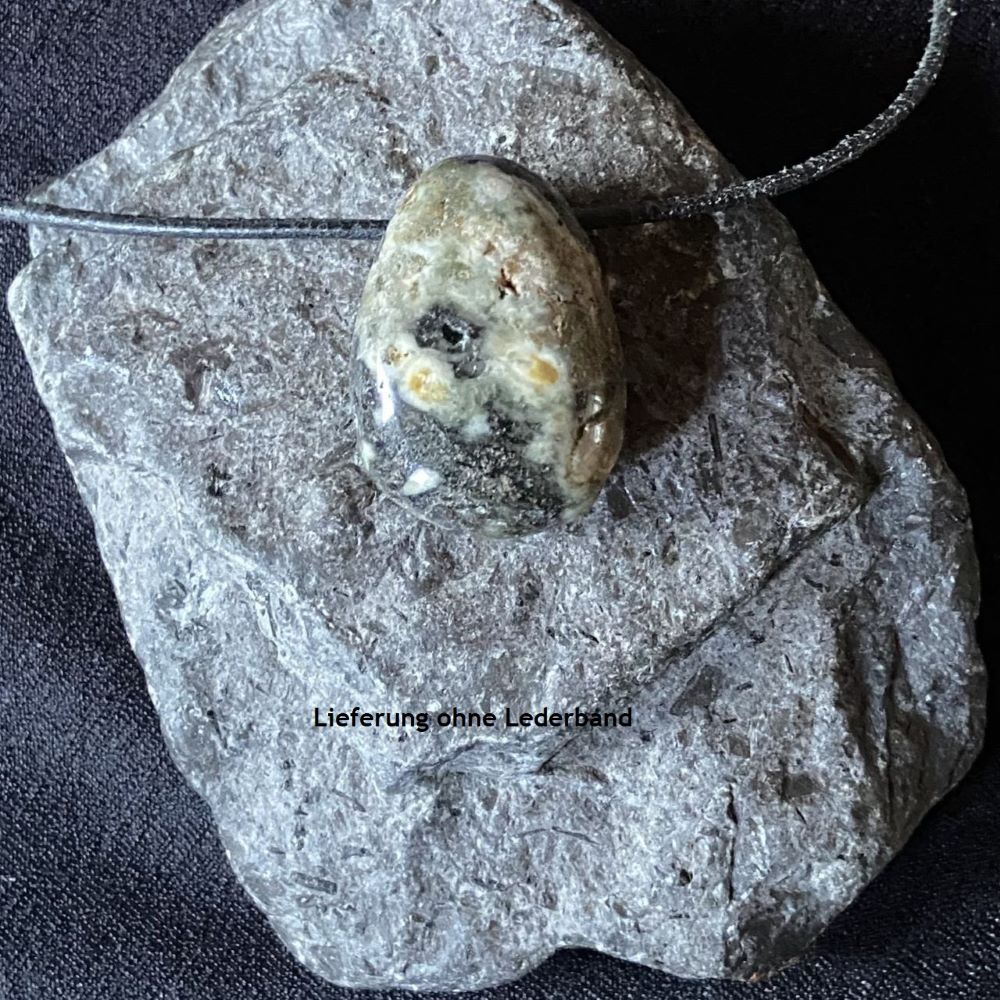 Ozeanjaspis Lochstein Anhänger